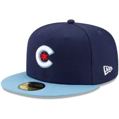 ニューエラ メンズ アクセサリー 帽子 Mens New Era NavyLight Blue Chicago Cubs 2021 City Connect 59FIFTY Fitted Hat Navy ネイビー