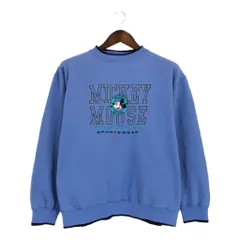 90年代 Disney ディズニー MICKEY&CO. ミッキーマウス スウェット キャラクター ブルー (メンズ 1X) P3764
