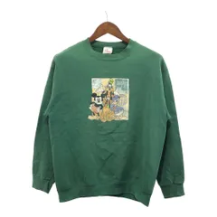 00年代 Disney ディズニー The Disney Store ミッキーマウス スウェット キャラクター グリーン (メンズ M) P5166