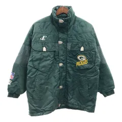 00年代 LOGO ATHLETIC NFL グリーンベイ・パッカーズ スタジアムジャケット プロチーム グリーン (メンズ XL相当) 中古 古着 P6596