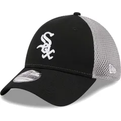 ニューエラ メンズ アクセサリー 帽子 Mens New Era Black Chicago White Sox Team Neo 39THIRTY Flex Hat Black ブラック