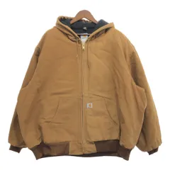 USA製 Carhartt カーハート アクティブジャケット 大きいサイズ ワーク ベージュ (メンズ 4XL) 中古 古着 P8039