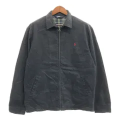 90年代 Polo by Ralph Lauren ポロ ラルフローレン コットン スイングトップ ワンポイントロゴ ネイビー (メンズ XL) 中古 古着 P8097