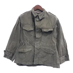 50年代 フランス軍 M-47 フィールドジャケット 前期 ヴィンテージ ミリタリー ユーロ カーキ (メンズ L相当) 中古 古着 P8479