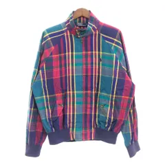 90年代 Polo by Ralph Lauren ポロ ラルフローレン チェック ハリントンジャケット マルチカラー (メンズ L) P9011