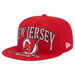 ニューエラ メンズ アクセサリー 帽子 ヴィンテージャージー Mens New Era Red New Jersey Devils Oversized Vintage Arch 59Fifty Fitted Hat Red レッド