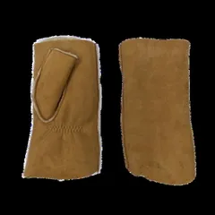 アニェル レディース アクセサリー 手袋 Agnelle Denise Shearling Fingerless Lambskin Glove Chestnutのサムネイル