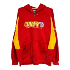 Reebok リーボック NFL カンザスシティ・チーフス フルジップ パーカー プロチーム レッド (メンズ M) 中古 古着 R1610
