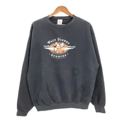 USA製 Disney ディズニー ミッキーマウス スウェット キャラクター ブラック (メンズ XL) 中古 古着 R1986