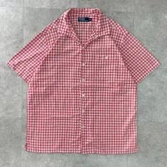 レア　POLO ポロ　ラルフローレン　開襟　半袖シャツ　オープンカラー　チェック