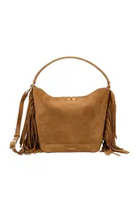 サンドロ レディース バッグ スエード フリンジ SANDRO TANGOSO fringed suede bucket bag Camel キャメルのサムネイル