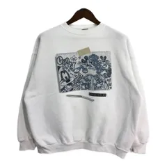 90年代 USA製 Disney ディズニー ミッキーマウス スウェット キャラクター ホワイト (メンズ XL) 中古 古着 R3190