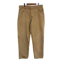 00年代 USA製 Carhartt カーハート ダック ワークパンツ ベージュ (メンズ W36相当) 中古 古着 R3611