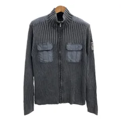 Calvin klein Jeans カルバンクライン ジーンズ リブニット ジャケット グレー (メンズ L) 中古 古着 R3856のサムネイル