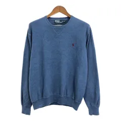 Polo by Ralph Lauren ポロ ラルフローレン コットン ニット セーター ブルー (メンズ L) 中古 古着 R3863