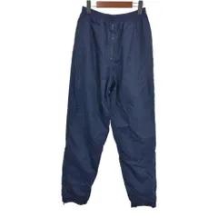 90年代 NIKE ナイキ ナイロン パンツ ネイビー (メンズ M) 中古 古着 R3891のサムネイル