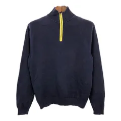 Polo by Ralph Lauren ポロ ラルフローレン ハーフジップ コットン ニット セーター ネイビー (メンズ L) 中古 古着 R3940