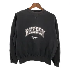 90年代 Reebok リーボック スウェット ロゴ ブラック (メンズ M相当) 中古 古着 R3993