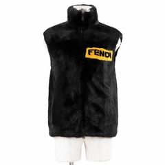 美品 21年 FENDI ムートン ラムレザーコート メンズ 本毛皮 AA574 