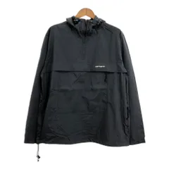 Carhartt カーハート ハーフジップ プルオーバー ジャケット ワンポイントロゴ ブラック (メンズ XL) 中古 古着 R2714