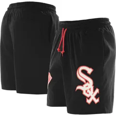 ニューエラ メンズ ボトムス ハーフパンツ・ショーツ ショートパンツ ニット Mens New Era Black Chicago White Sox Color Packnit Shorts Blaのサムネイル