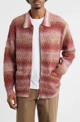 トップマン メンズ アウター パーカー・スウェット カーディガン Topman Zip Front Cardigan Brown ブラウンのサムネイル