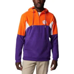 コロンビア メンズ アウター ジャケット・ブルゾン パーカー Mens Columbia PurpleOrange Clemson Tigers Lodge QuarterZip Hoodie Purple パープル