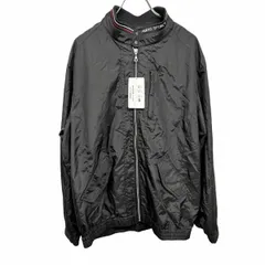 【新品】パリス スポーツ  ゴルフ 薄手 ジャケット ブルゾン スタンドカラー メッシュ裏地 長袖 ポリ100% LL ブラック 黒×赤×白 メンズ