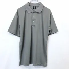 【新品】[印象N] FIRST DOWN ファーストダウン ポロシャツ / カットソー メンズ M グレー 灰色 ポリエステル100% 無地 DRY ドライ 吸汗速乾 半袖のサムネイル