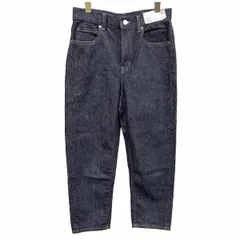 【新品】ユニクロ UNIQLO スラウチテーパード アンクル ジーンズ デニム パンツ 無地 ジーパン 綿100% 23(58.5cm) ネイビー 紺 レディース