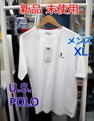 新品 ★  U.S.POLO ユーエス ポロ　半袖　Tシャツ 　無地　メンズ XL　ホワイト　白　ワンポイント　ロゴ　刺繍　未使用品　格安