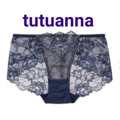 新品  タグ付  チュチュアンナ  デザインショーツ レーシーアンドレッド  ショーツ  1枚  ネイビー  脇肉0ブラ   総レース  定価1188円   268