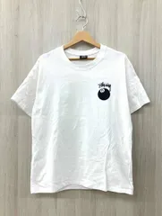 STUSSY/ステューシー/半袖Tシャツ/8ボールバックプリント/ホワイト/Mサイズ