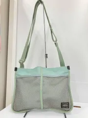 PORTER B印 YOSHIDA ほぼ日 Go Out サコッシュ ミントグリーン 吉田カバン コラボ 別注 ショルダーバッグ メッシュ キャンバス