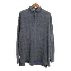 Polo by Ralph Lauren ポロ ラルフローレン ニット ポロシャツ グレンチェック ネイビー (メンズ L) 中古 古着 R5088