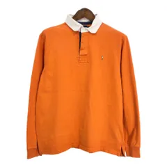 Polo by Ralph Lauren ポロ ラルフローレン 長袖ポロシャツ オレンジ (メンズ L) 中古 古着 R5123
