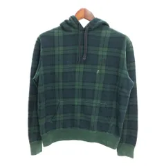 Polo by Ralph Lauren ポロ ラルフローレン スウェット パーカー チェック グリーン (メンズ M) 中古 古着 R5192