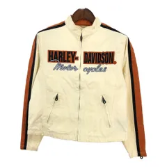 HARLEY DAVIDSON ハーレーダビッドソン レーシングジャケット バイクウェア モーターサイクル ベージュ (メンズ LARGE) 中古 古着 R5258のサムネイル