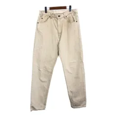 90年代 USA製 Levi's リーバイス 550 デニムパンツ オレンジタブ アイボリー (メンズ W34 L32) 中古 古着 R5391