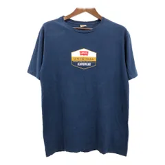 90年代 USA製 Levi's リーバイス 半袖Ｔシャツ ロゴ ネイビー (メンズ M) 中古 古着 R5673