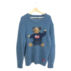POLO RALPH LAUREN ポロラルフローレン クルーネックセーター サイズ:L ポロベア/ウール100％    ブルー メンズ / 240001178392