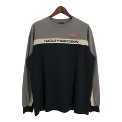 HARLEY DAVIDSON ハーレーダビッドソン 長袖Ｔシャツ バイク ブラック (メンズ XL) 中古 古着 R5782