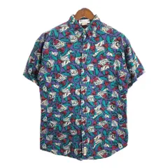 90年代 Columbia コロンビア 半袖シャツ アウトドア 総柄 マルチカラー (メンズ M相当) 中古 古着 R5814