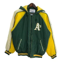 90年代 STARTER スターター MLB オークランド・アスレチックス スタジアムジャケット グリーン (メンズ M) 中古 古着 R5951のサムネイル
