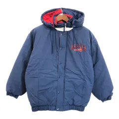 90年代 STARTER スターター MLB アトランタ・ブレーブス ナイロン スタジアムジャケット プロチーム ネイビー (メンズ M) 中古 古着 R6407のサムネイル