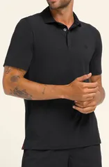 ウィルソン メンズ トップス ポロシャツ WILSON League Golf Polo Black ブラックのサムネイル