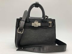ルイヴィトン タイガ カスベックPM 2way トートバッグ LVロゴ 黒 牛革
