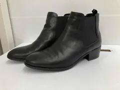 Odette e Odile オデットエオディール サイドゴア ショートブーツ ブラック レザー ヒール 22.5cm