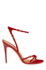 サントーニ レディース シューズ サンダル レザー ヒール Santoni Womens patent leather highheel sandal Red レッドのサムネイル