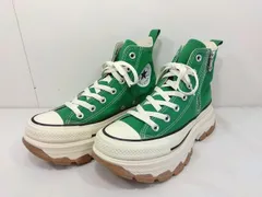 26g-337k【中古】CONVERSE コンバース　ALL STAR R TREKWAVE Z HI オールスター R トレックウェーブ ジップ ハイ　ハイカットスニーカー　厚底　1sd839　24.0cm　グリーン　箱なし